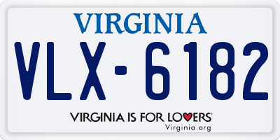 VA license plate VLX6182