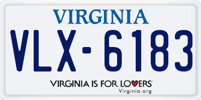 VA license plate VLX6183