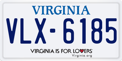 VA license plate VLX6185