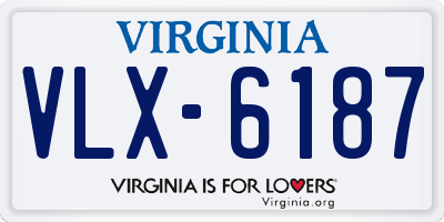 VA license plate VLX6187