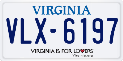 VA license plate VLX6197