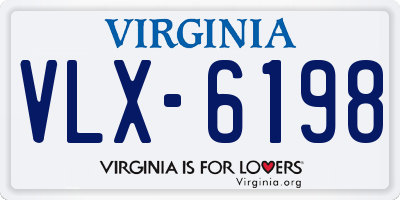 VA license plate VLX6198