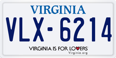 VA license plate VLX6214