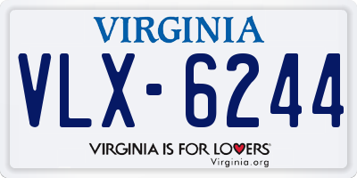 VA license plate VLX6244