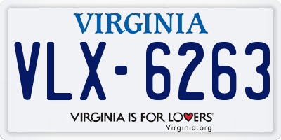 VA license plate VLX6263