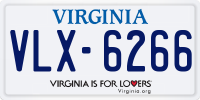 VA license plate VLX6266