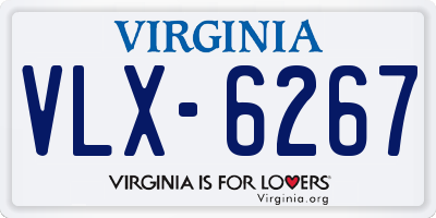 VA license plate VLX6267