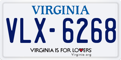 VA license plate VLX6268