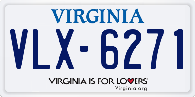 VA license plate VLX6271