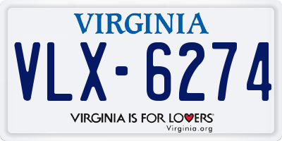 VA license plate VLX6274