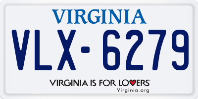 VA license plate VLX6279