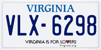 VA license plate VLX6298