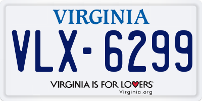 VA license plate VLX6299