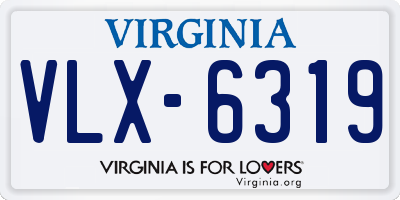 VA license plate VLX6319