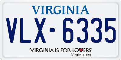 VA license plate VLX6335