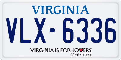 VA license plate VLX6336