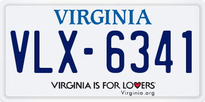 VA license plate VLX6341