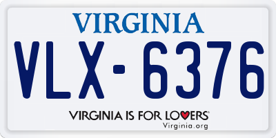 VA license plate VLX6376