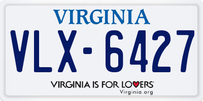 VA license plate VLX6427