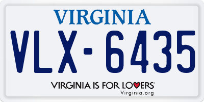 VA license plate VLX6435