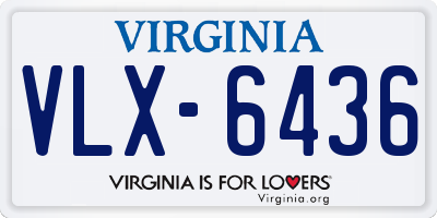 VA license plate VLX6436