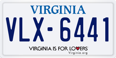 VA license plate VLX6441