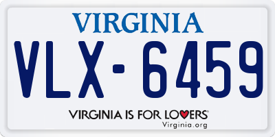 VA license plate VLX6459