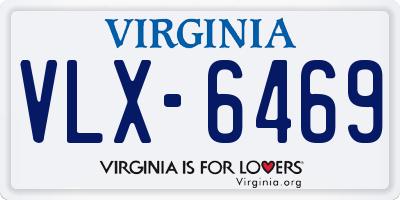 VA license plate VLX6469