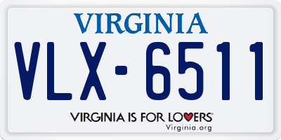 VA license plate VLX6511