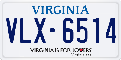 VA license plate VLX6514