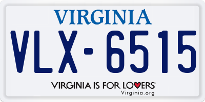 VA license plate VLX6515