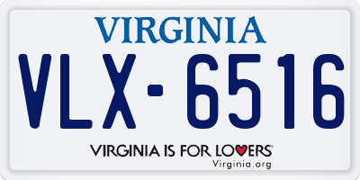 VA license plate VLX6516