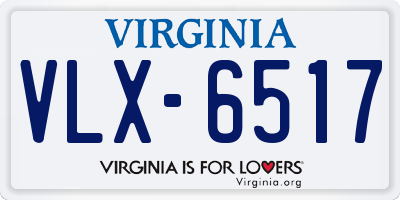 VA license plate VLX6517