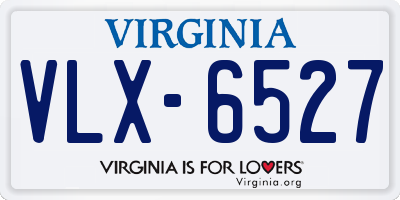 VA license plate VLX6527