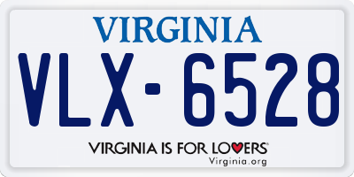 VA license plate VLX6528