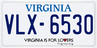 VA license plate VLX6530