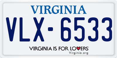 VA license plate VLX6533