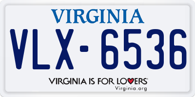 VA license plate VLX6536