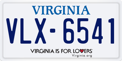 VA license plate VLX6541