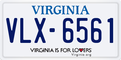 VA license plate VLX6561