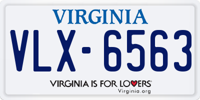 VA license plate VLX6563