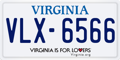 VA license plate VLX6566