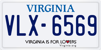 VA license plate VLX6569