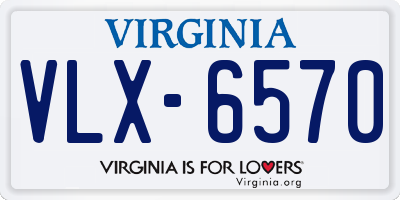 VA license plate VLX6570