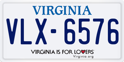 VA license plate VLX6576