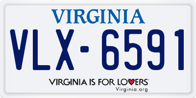 VA license plate VLX6591