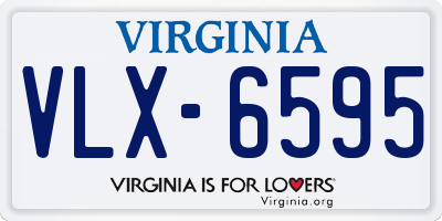 VA license plate VLX6595