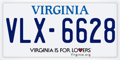 VA license plate VLX6628