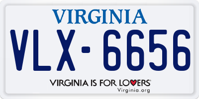 VA license plate VLX6656