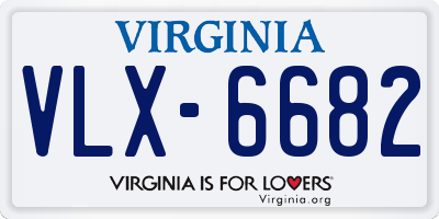 VA license plate VLX6682